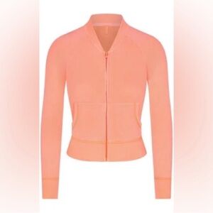 Skims Terry Zip Up Sweater Sweatshirt Limited Edition Collectible Orange NWT